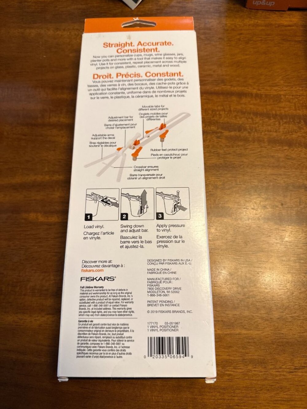 Fiskars Vinyl Positioner For Curved Surfaces Align & Apply Vinyl Tool Straight A - Picture 3 of 3